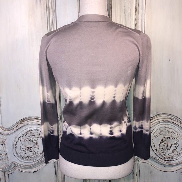 BCBGMAXAZRIA Silk and Cotton Blend Tie Dye Sequin and Beaded Sweater Size Small - Picture 9 of 12